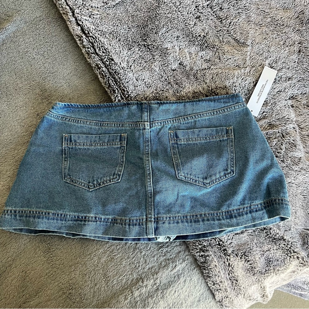 Princess Polly Blue Denim Mini Skirt - Picture 2 of 3